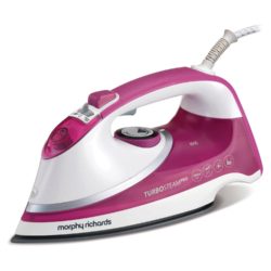 Morphy Richards 303100 Turbosteam Pro Iron in White & Pink